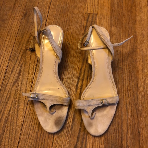 Zara suede kitten heel sandals